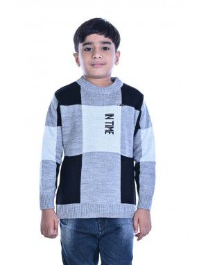 Boys Sweater Designer grey